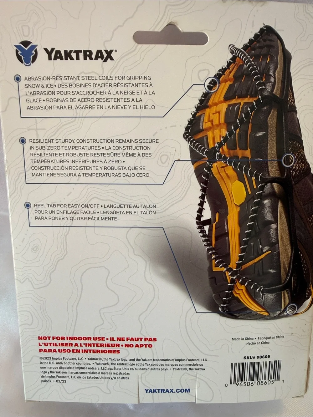 Yaktrax Walk Men’s Black and Yellow Rain & Snow Traction Cleats